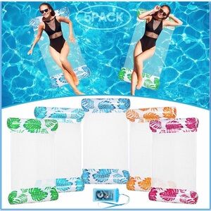 Colorful Leaf Print Pool Floats - 5 Pack